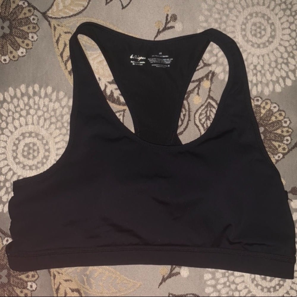 Whisper black sports bra